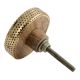 Cream Round Rose Bone and Metal Knob